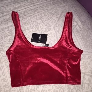 Red crop top